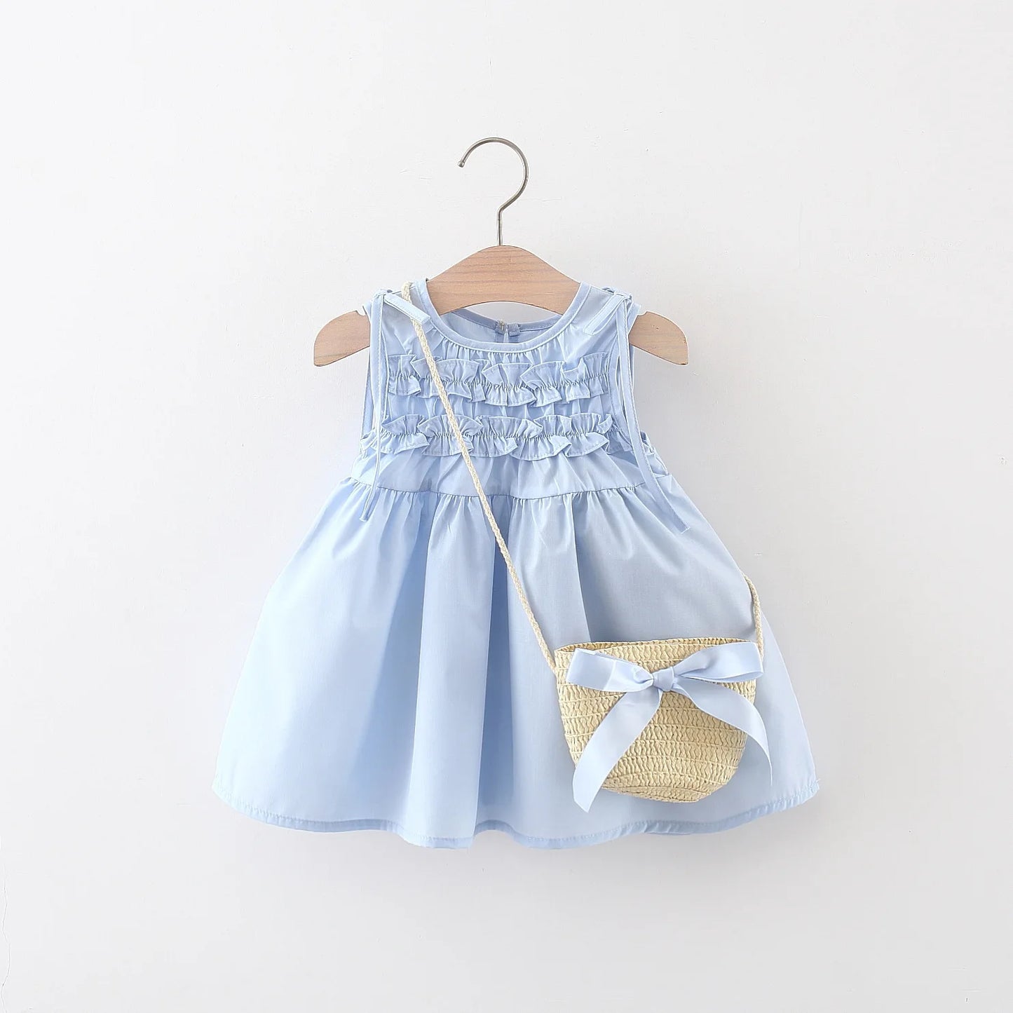 Blue Ruched Dress