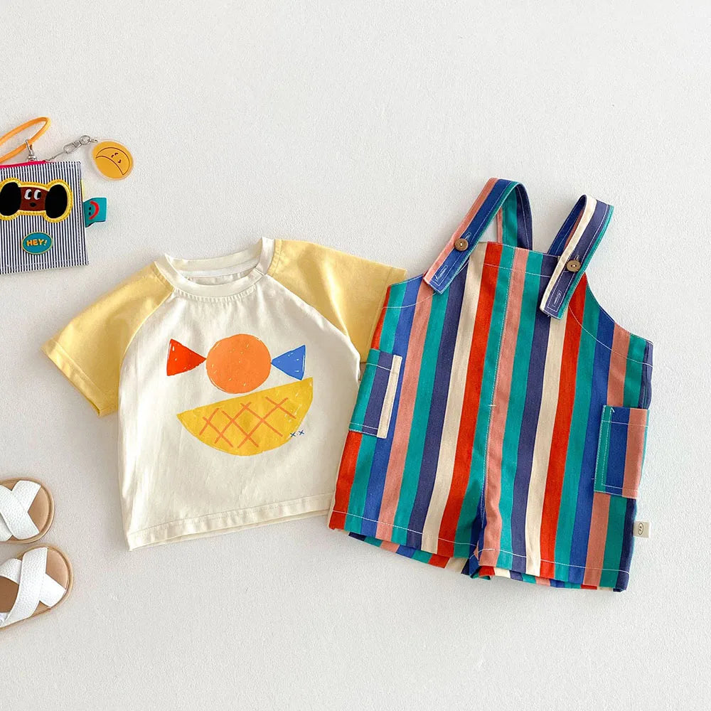 Striped Colourful Overalls