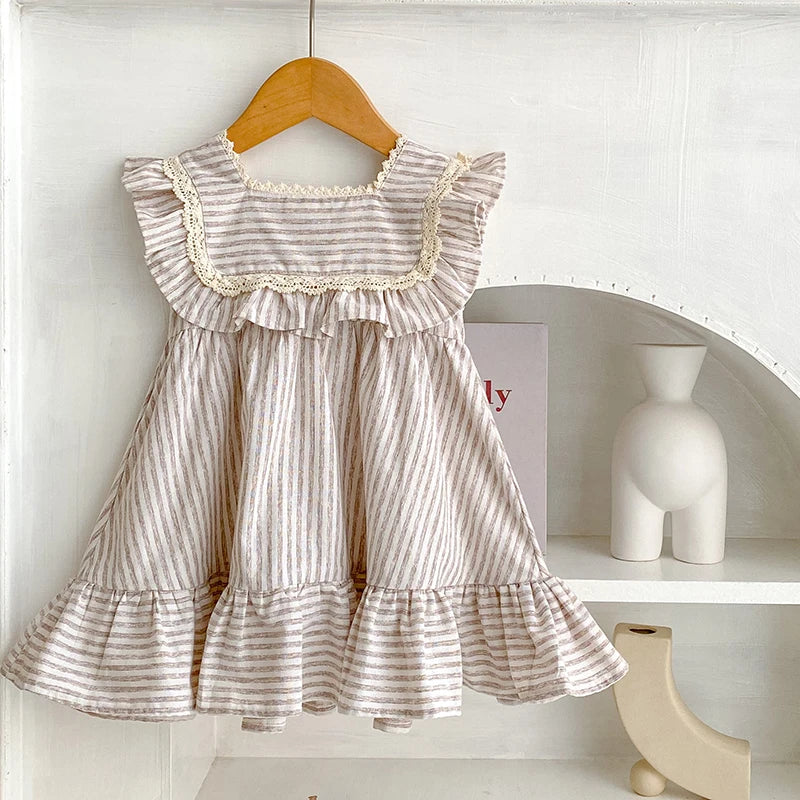 Girls Striped Romper and Dress