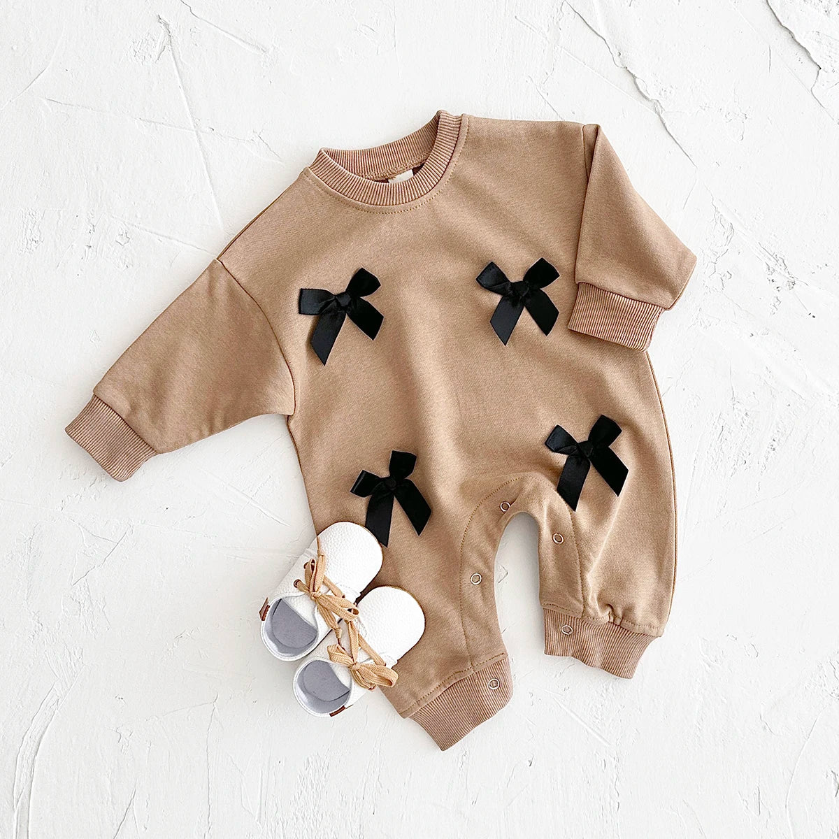 Black Bow Cotton Jumpsuit