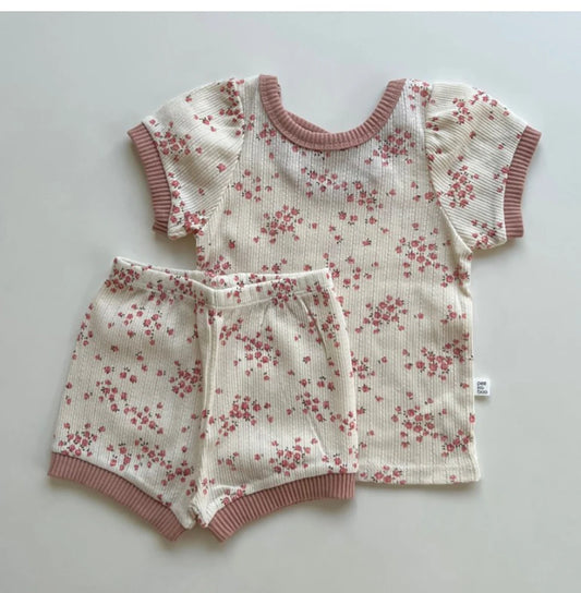 Floral Cross Knit Set
