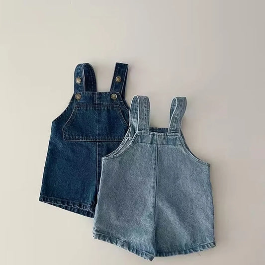 Pocket Denim Suspender Overalls