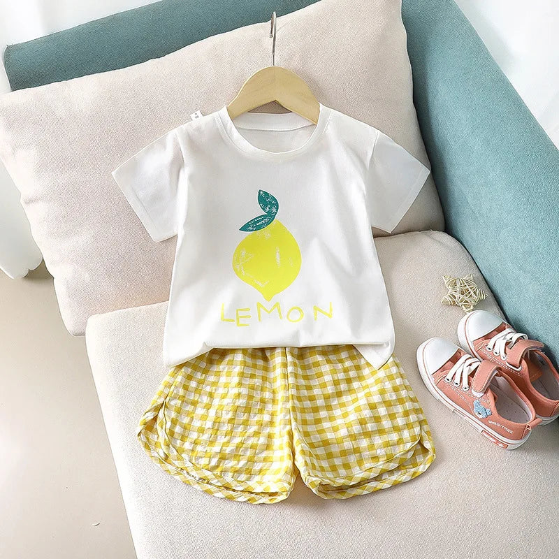 Bright Fruit Plaid Set
