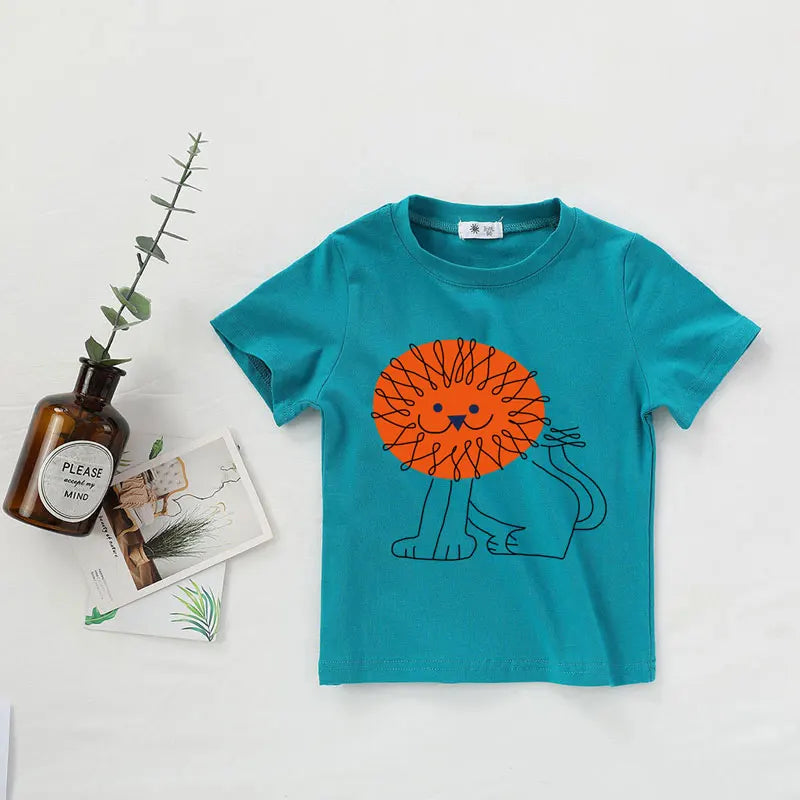 Unisex Cartoon Coloured T-shirts