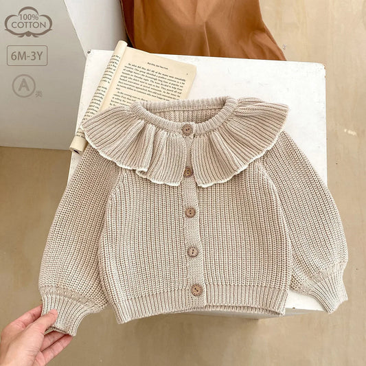 Oversized Versatile Big Collar Cardigan
