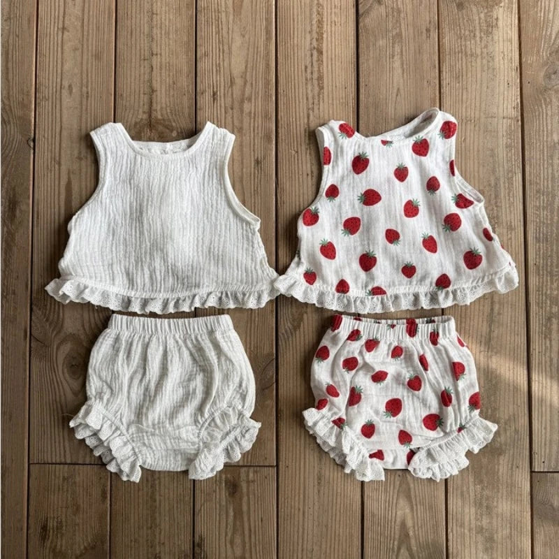 Ruffled Lace Strawberry Set