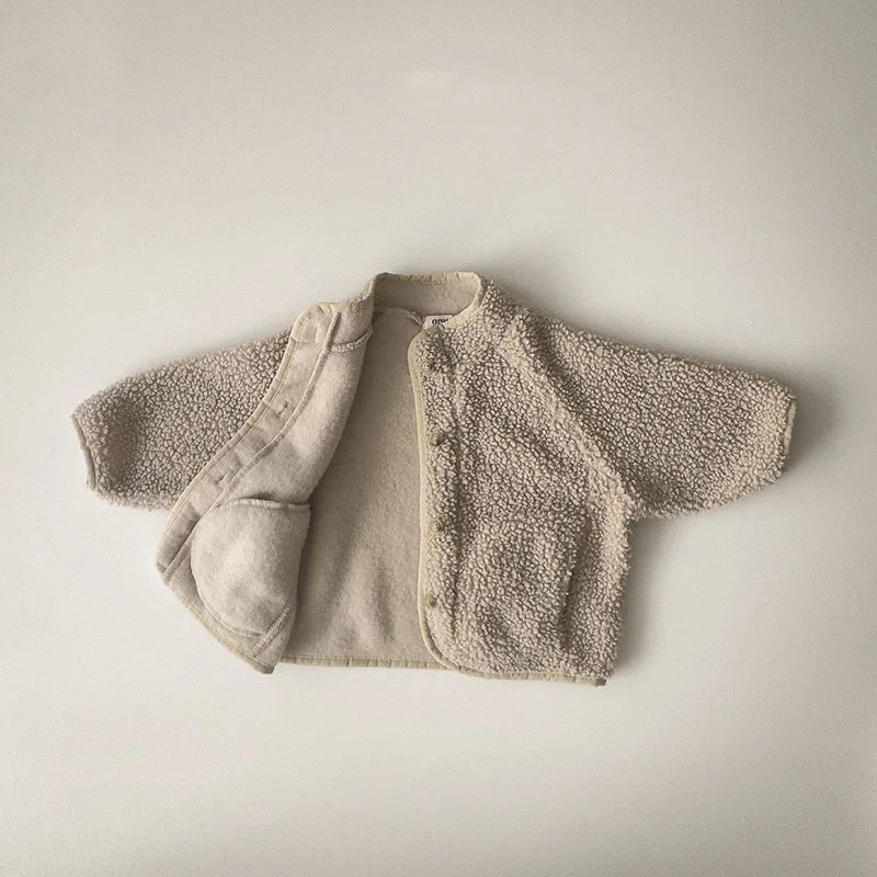 Velvet Padded Lamb Wool Coat