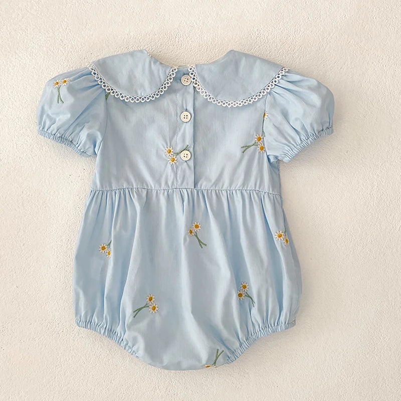 Daisy Embroidery Romper