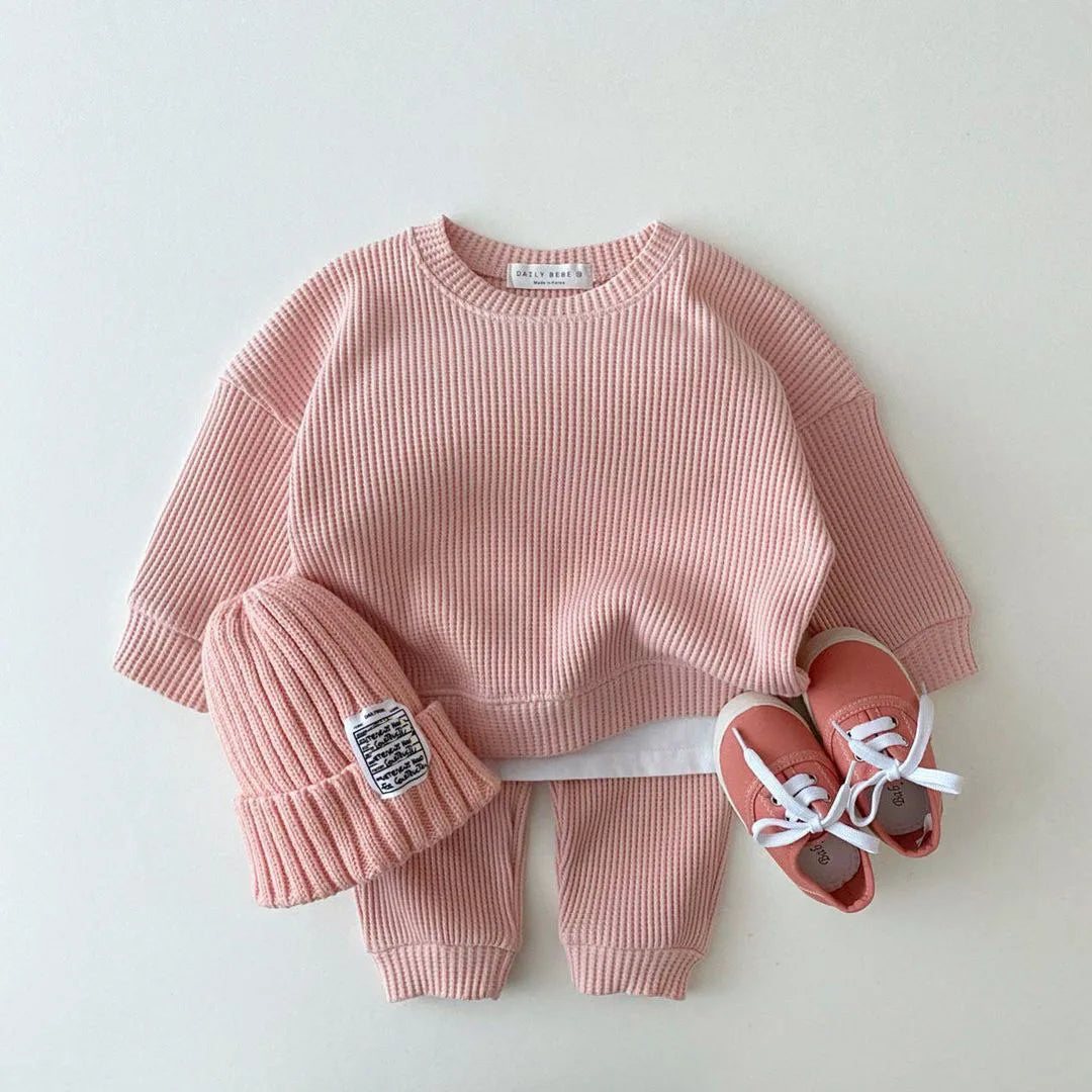 Unisex Knitted Waffle Set