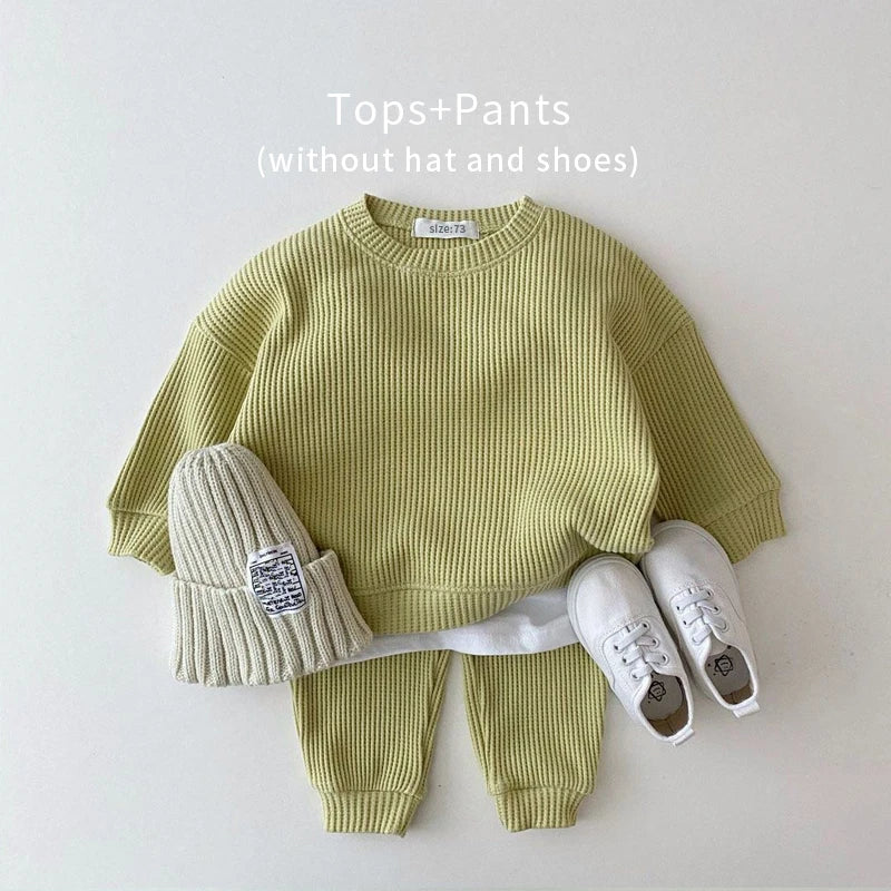 Unisex Knitted Waffle Set