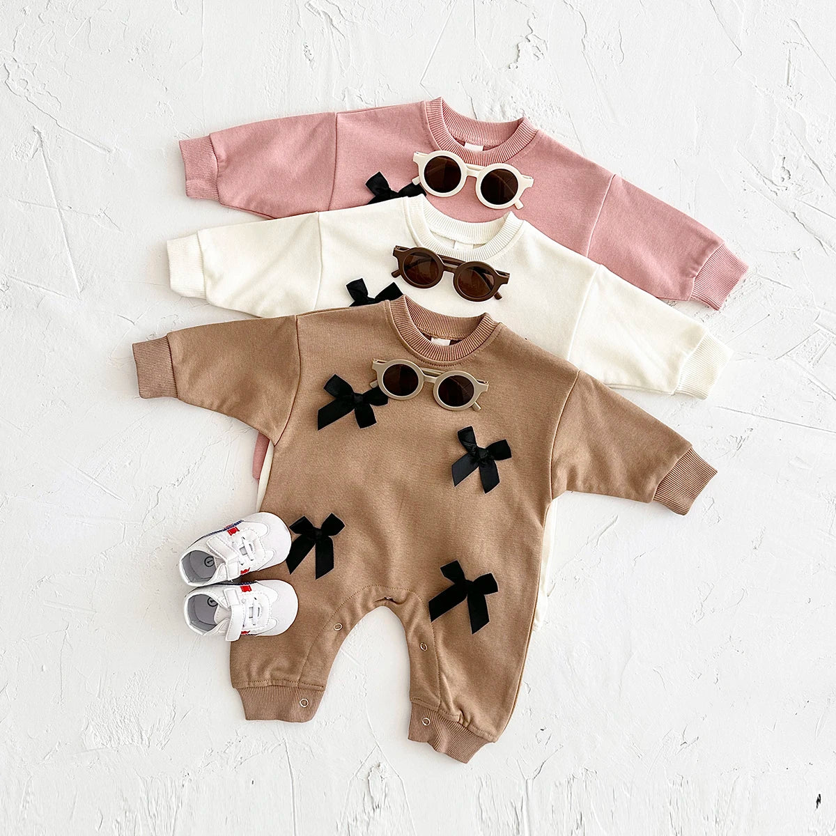 Black Bow Cotton Jumpsuit