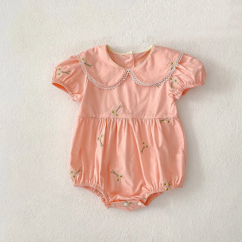 Daisy Embroidery Romper