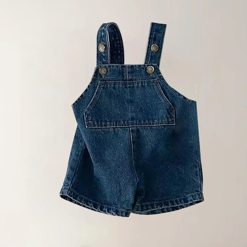 Pocket Denim Suspender Overalls