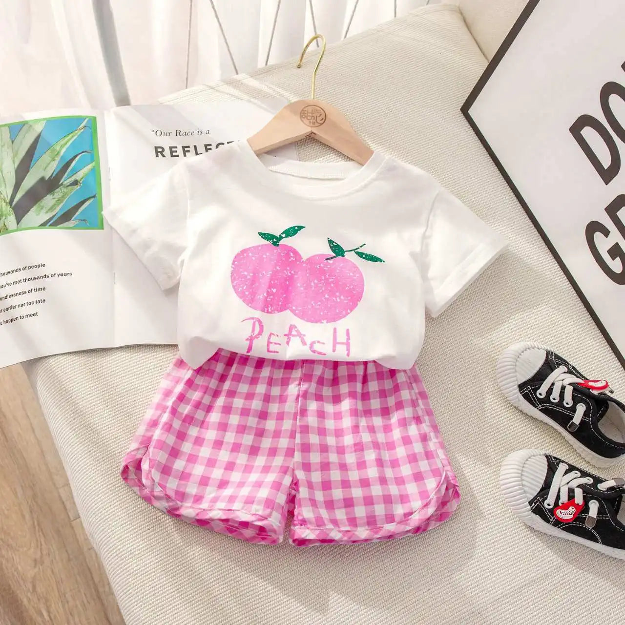Bright Fruit Plaid Set