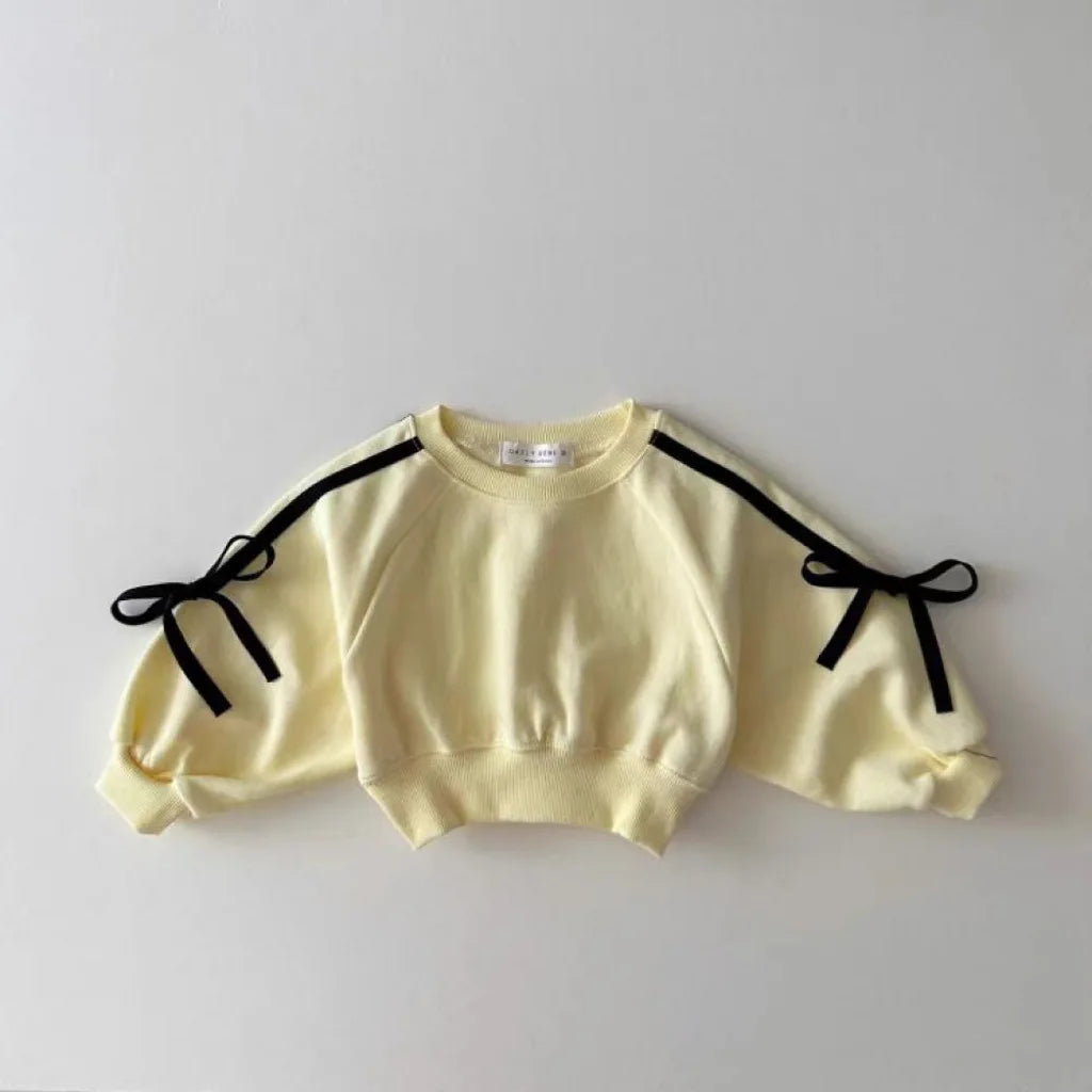 Girls Bow Sweatsuit Set