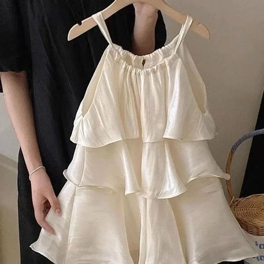 Girls Sweet Ruffled Dress