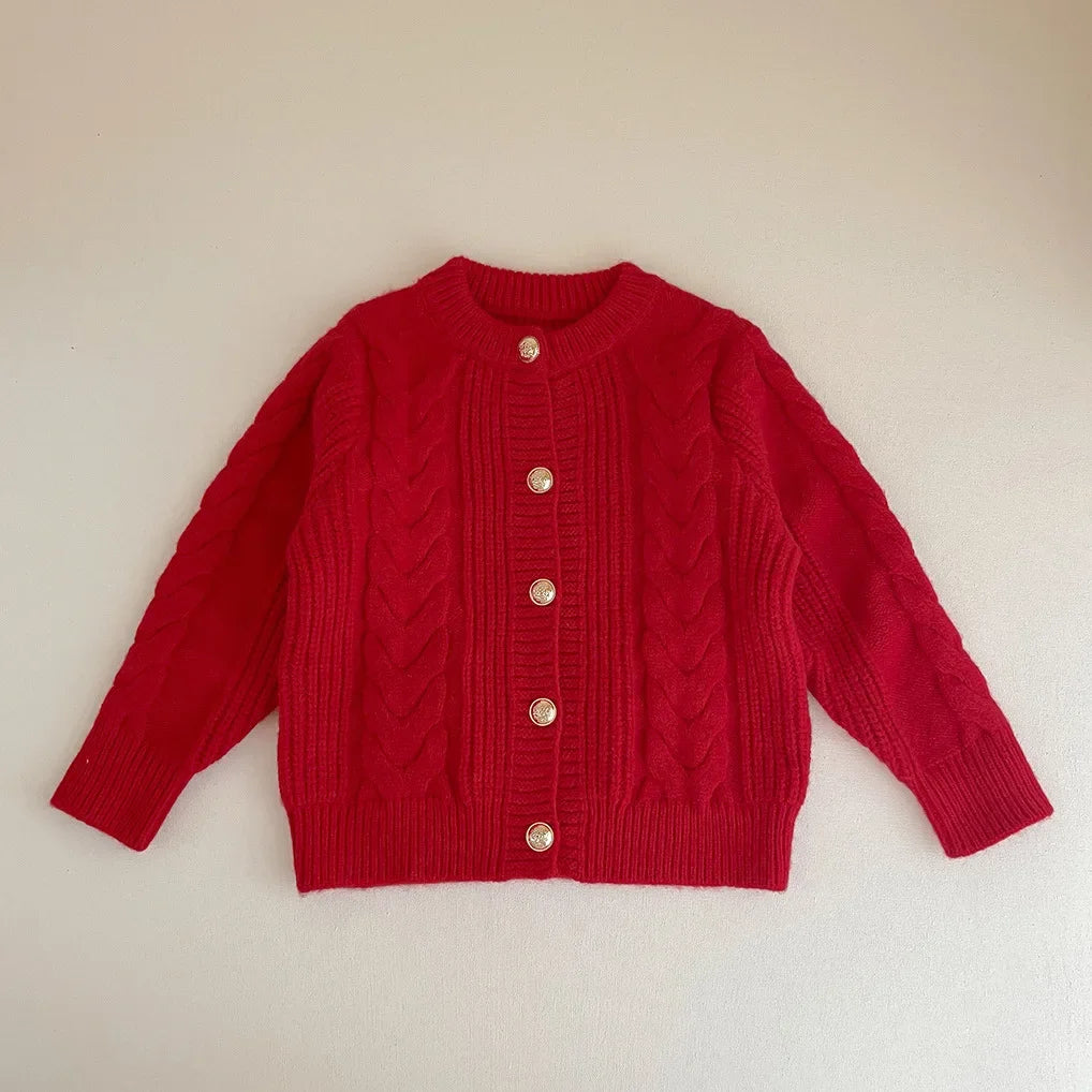 Unisex Solid Colour Thick Cardigans