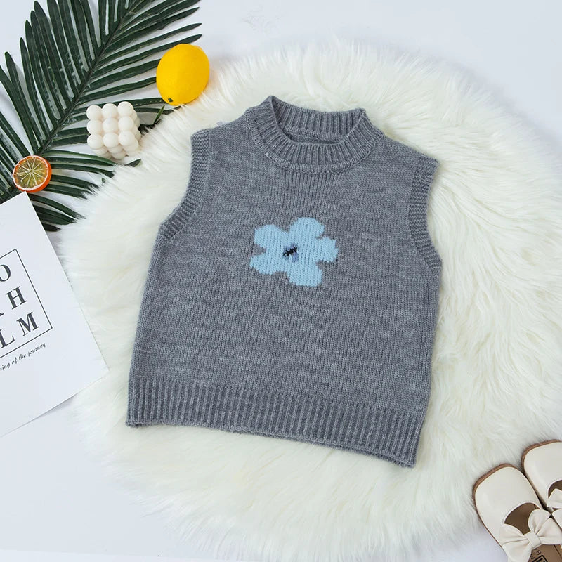 Big Floral Knit Vest