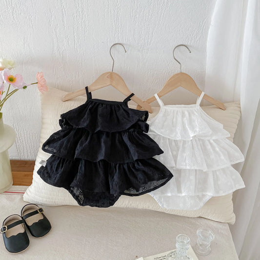 Princess Cotton Sling Romper Dress