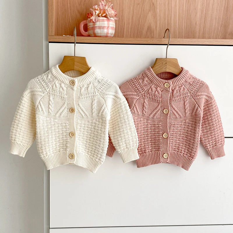 Thick Cotton Knit Design Cardigan