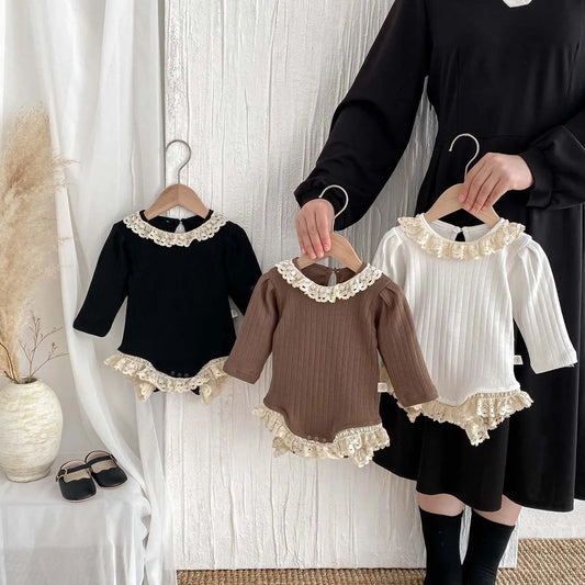 Hollow Laced Knit Bodysuit