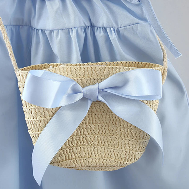 Blue Ruched Dress