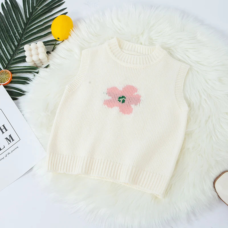 Big Floral Knit Vest