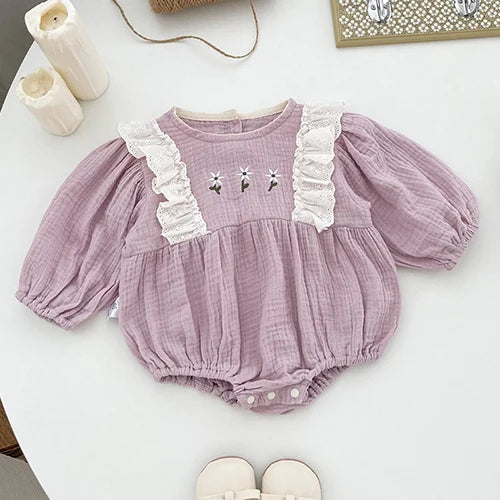 Girls Long Sleeved Romper