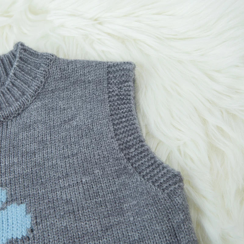 Big Floral Knit Vest