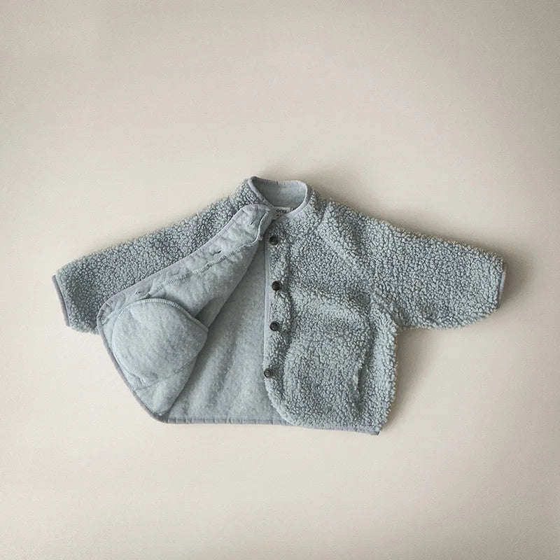 Velvet Padded Lamb Wool Coat