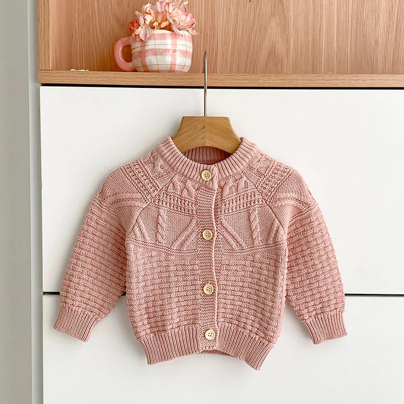 Thick Cotton Knit Design Cardigan