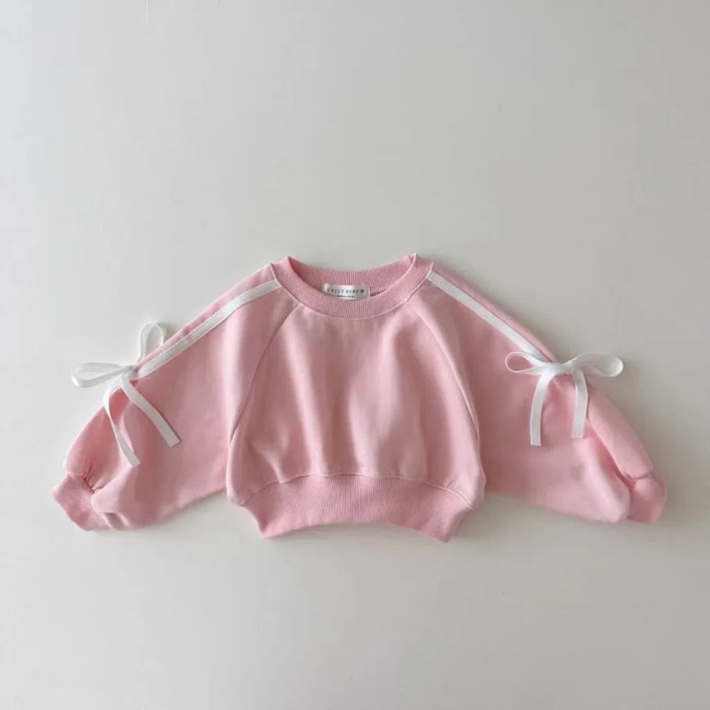 Girls Bow Sweatsuit Set