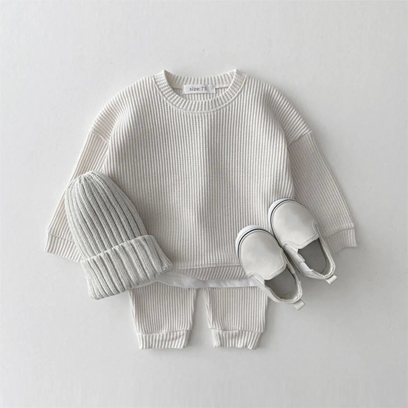 Unisex Knitted Waffle Set