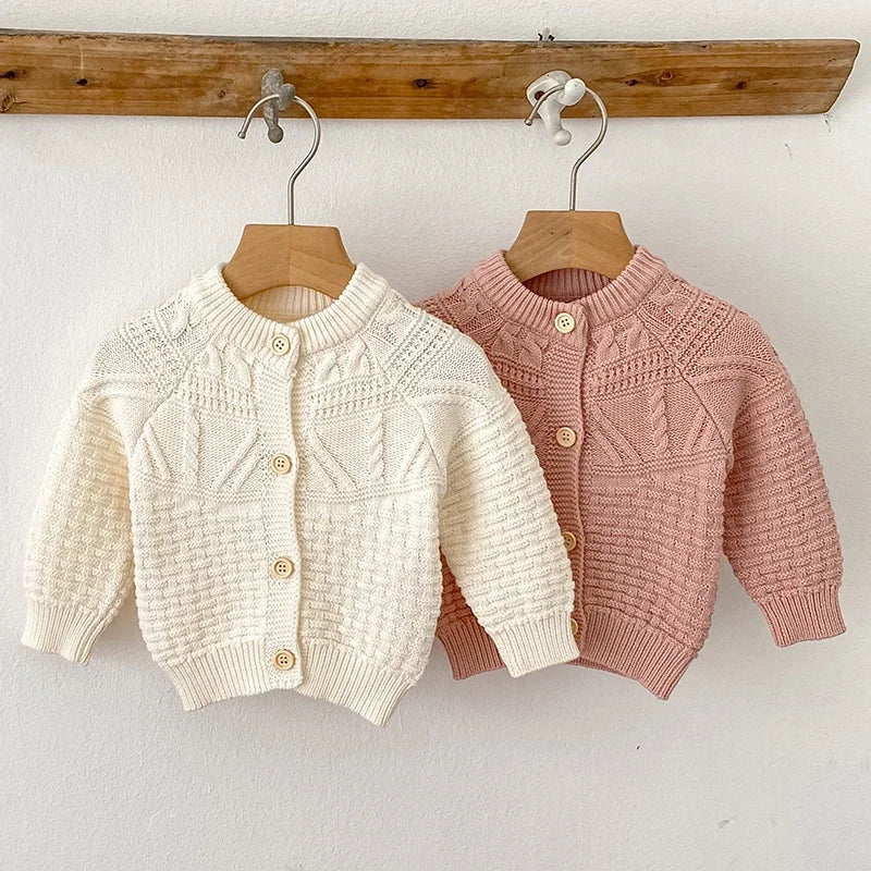 Thick Cotton Knit Design Cardigan