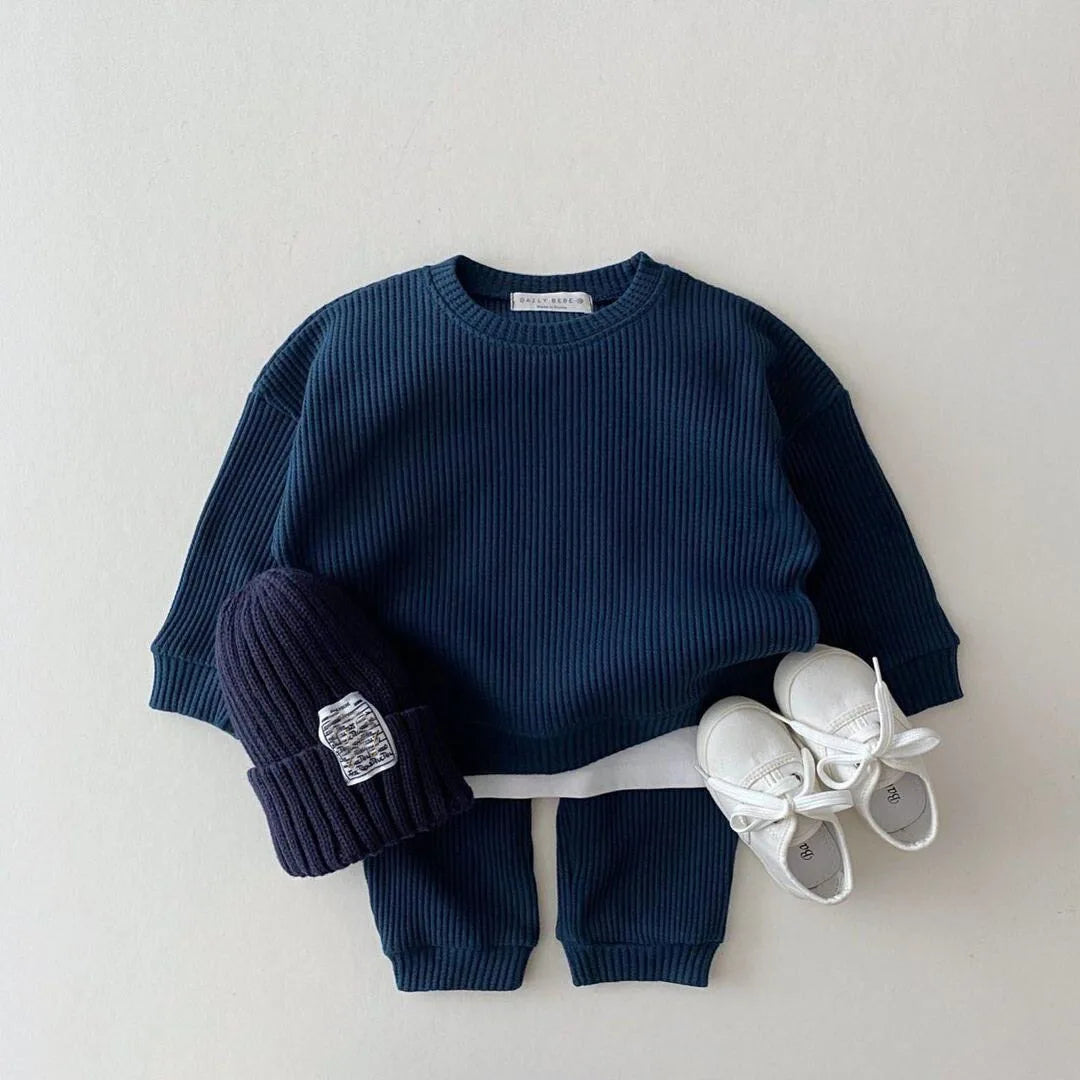 Unisex Knitted Waffle Set