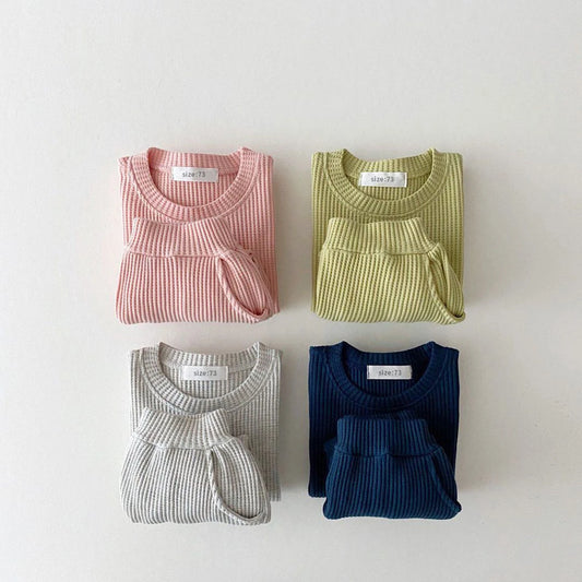 Unisex Waffle Knit Set