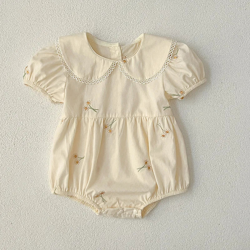 Daisy Embroidery Romper