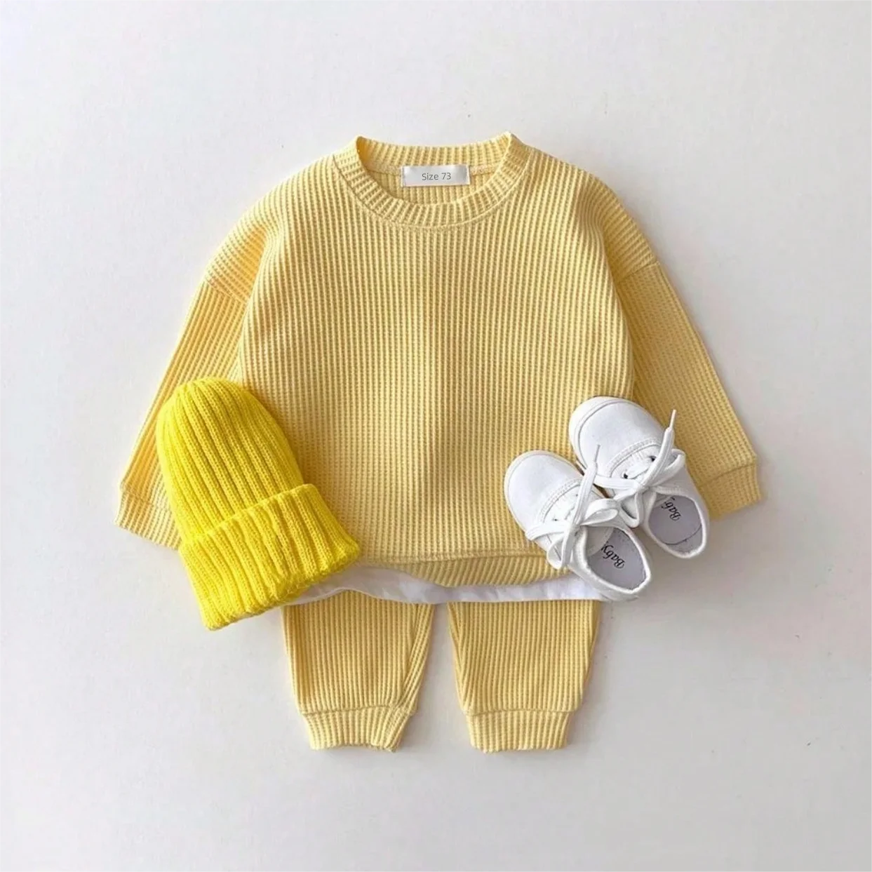 Unisex Knitted Waffle Set