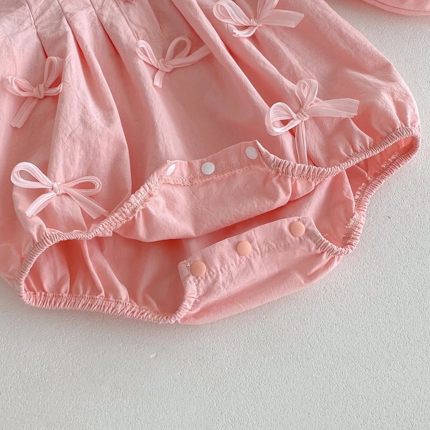 Cute Pink Bow Princess Romper