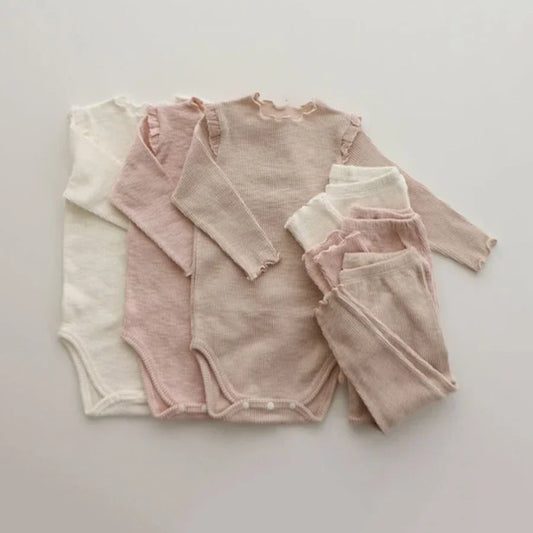 Cotton Ribbed Knit Set