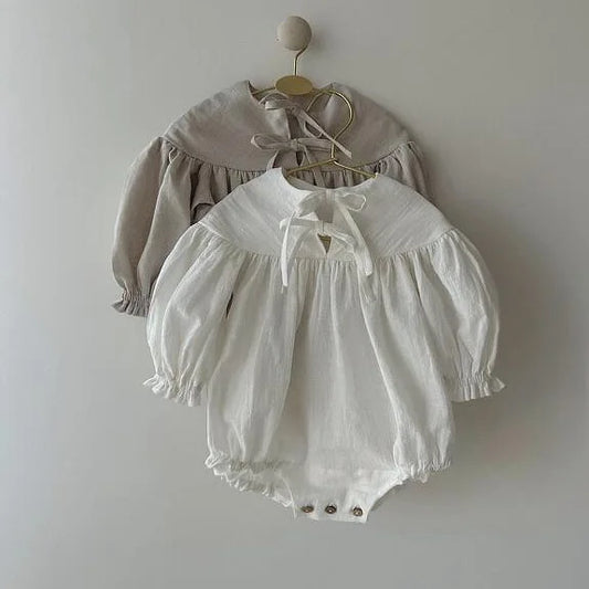 Neutral Bow Romper