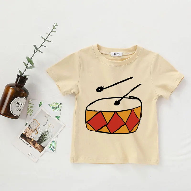 Unisex Cartoon Coloured T-shirts