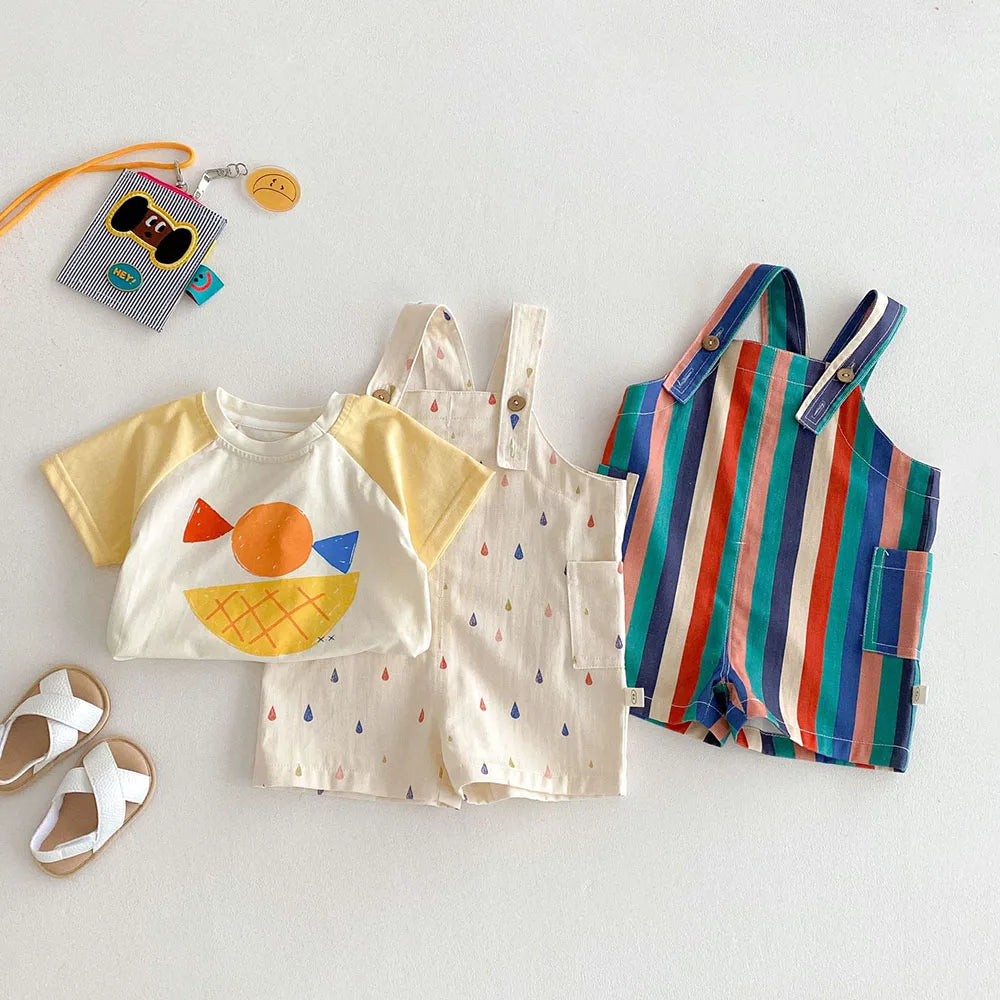 Striped Colourful Overalls