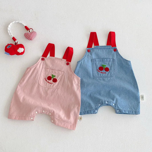 Red Cherry Overalls and T-shirt