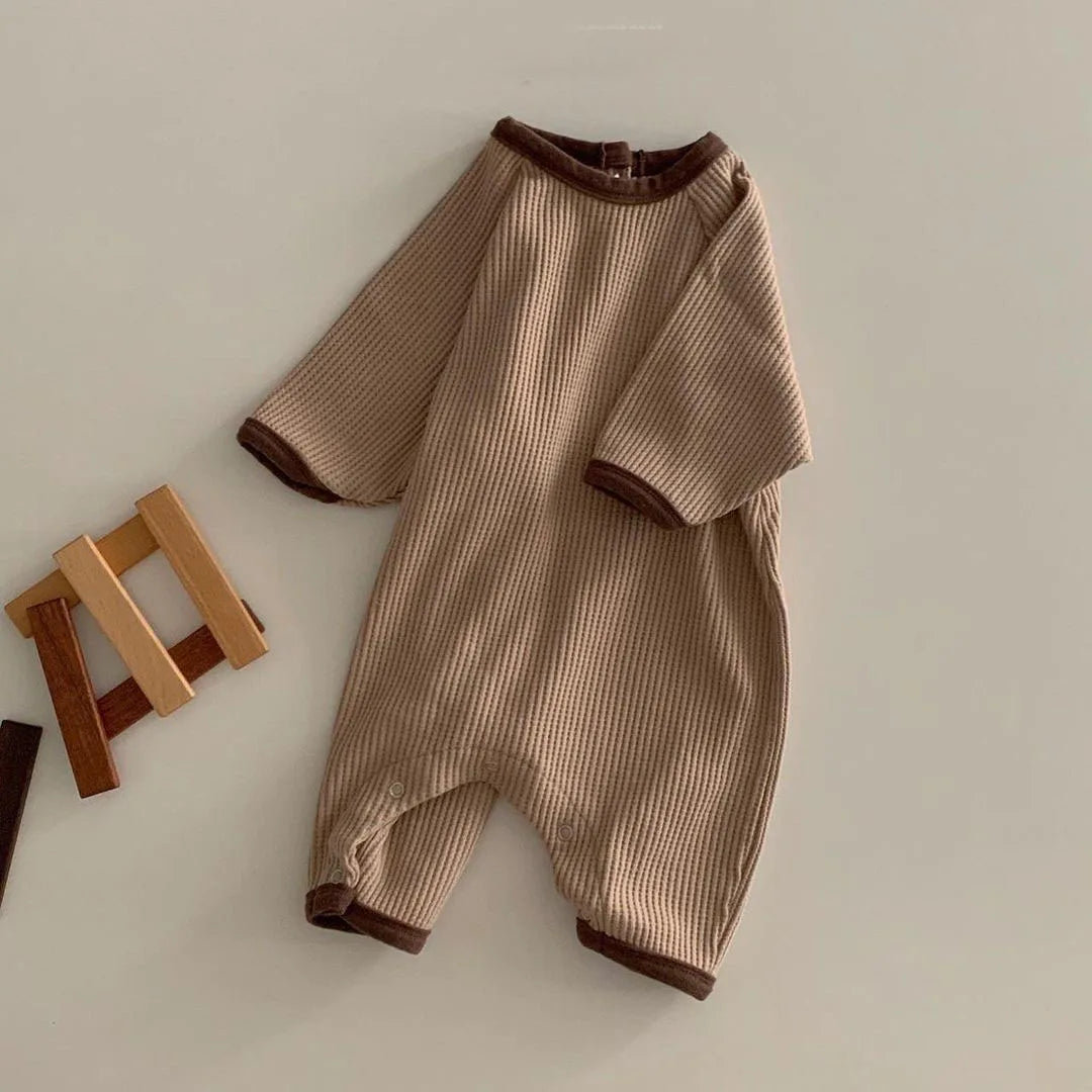 Cotton Waffle Knit Jumpsuit