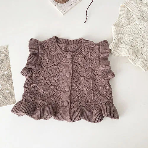 Girls Knitted Cardigan and Vest