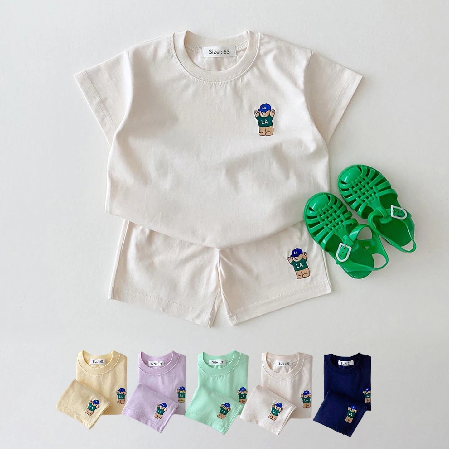 Bear Embroidery Colorful Set