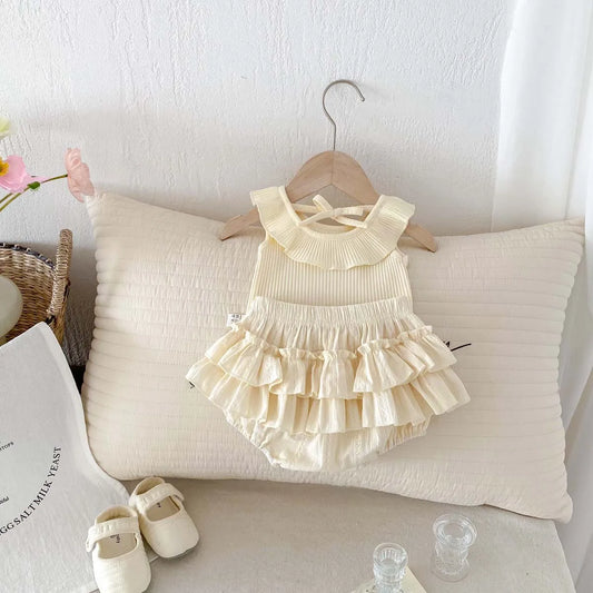 Ruffle Collar Princess Puff Set