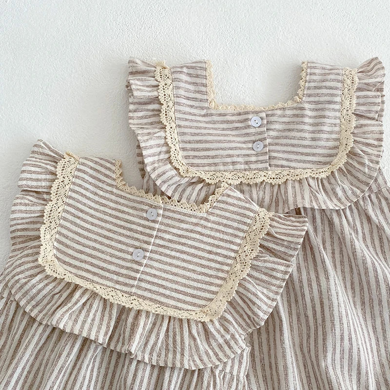 Girls Striped Romper and Dress