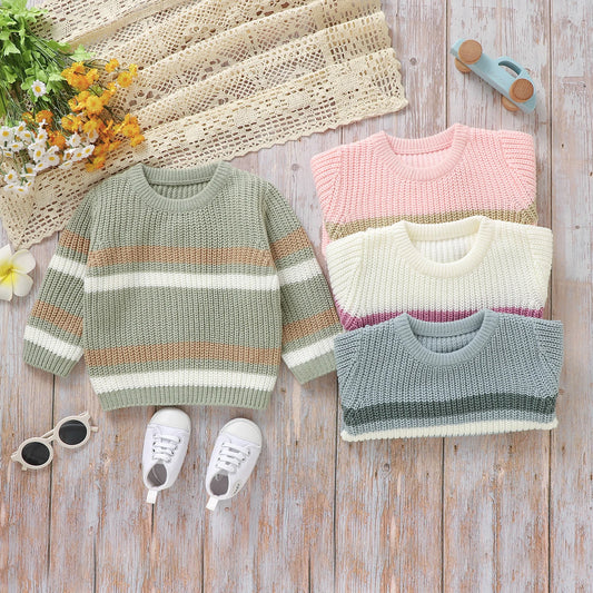 Colourful Striped Chunky Knit Sweater